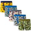 Generico 5 PC Boxer Bambino Ragazzo 2-12 Anni in Cotone con Stampa a Tema Mutande Assorbenti Traspirante Comode Slip Vita Alta Morbido per Tutti Il Giorni,Grigio,110