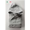 OM DOLCE CASA Accappatoio Unisex Taglie Forti 100% Spugna di Cotone Tinta Unita Cappuccio Tasca Prodotto in Italia