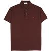 Brooksfield Polo in Piquet di Cotone con Logo Ricamato Colore Marrone Africa