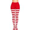 Simply Joshimo Collant da donna a righe colorate per Halloween, Natale e travestimenti, taglia unica (8-12), Rosso e bianco., Etichettalia unica