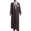 Musuly Caftano Uomo - Abito Musulmano Thobe Djellaba Kami (Marrone scuro, S)
