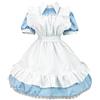 KBOPLEMQ Maid Dress - Costume da bambina da donna, per cosplay, per Halloween, feste, carnevale, feste a tema, O blu., L
