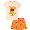 Disney Pooh Winnie The Pooh - Pigiama da Donna a Maniche Corte con Pantaloncini - 100% Cotone - Taglia 48-50