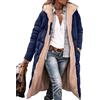 Suncadmious Abbigliamento Moda Invernale da Donna Giacche Lunghe in Pile di Shearling Oversize (Blu,M)