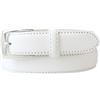 BELTINGER Cintura per bambini in pelle bovina pieno fiore 2,5 cm | Cintura in pelle per bambine 25mm | Cintura stretta in gonna 25mm | Bianco 65cm