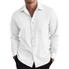 COOFANDY Camicia da uomo a maniche lunghe, per il tempo libero, per matrimonio, da uomo, a maniche lunghe, colore bianco, 3XL