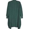 styleBREAKER Cardigan Lungo Donna in Maglia Grossa | Made in Italy. 2 tasche, apertura frontale, taglia unica (34-44), lunghezza 98 cm, maniche 75 cm.