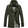 Generico Trenchcoat Lana Uomo Lungo Casual Cappotto in Tweed Classico Soprabito a Maniche Lunghe Doppiopetto Elegante Trench Lungo da Uomo a Vento Ufficio Business Nuovi Capispalla Viaggi Invernale Slim Fit