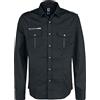 Brandit Rockstar Shirt Longsleeve Uomo Camicia Maniche Lunghe Nero 65% Poliestere, 35% Cotone Regular