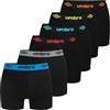Umbro Boxer Uomo Cotone 6 Pezzi L - Mutande in Cotone Elasticizzato, Intimo Maschile Multicolore