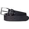 Timberland 40mm Loop Logo Leather Belt Cintura, Nero, L Uomo