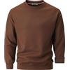 VEIISAR Felpa da uomo Heavy Weight con scollo rotondo, 410 g, calda felpa per autunno e inverno, spessa fodera interna in pile, 618 marrone, XXL