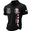 BGFIPAJG Polo Bandiera Italia Uomo | Maglia Tricolore | Elegante Orgoglio Italiano per Eventi Sportivi e Festa della Repubblica