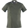 GIBLOR'S - Giacca Thiago Uomo per Chef, Cuoco, in Cotone Elasticizzato, Collo Coreano, disponibile in diversi colori (Militare S)