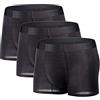 Minghe - Boxer sexy da uomo, in seta trasparente, leggero, traspirante, senza cuciture, asciugatura rapida, confezione da 3
