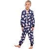 Merry Style Pigiama Intero con Cappuccio Bambina e Ragazza MS10-223 (Navy Blu Orsacchiotto, 134-140)