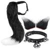 DRESHOW Volpe Coda di Pelliccia Sintetica Orecchie di Gatto Fermaglio per Capelli Costume da Festa di Halloween Girocollo al Collo Set Cosplay