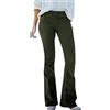 Generic Pantaloni da donna svasati in velluto a coste casual elastico in vita pantaloni svasati pantaloni vintage elasticizzati a campana pantaloni con coulisse pantaloni autunno inverno moda bootcut jeans