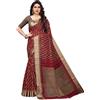 IMTRA FASHION Sari Indiani Da Donna In Lino Stampato Con Camicetta Rossa (BEE RED)