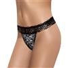 LittleForBig Fascia in pizzo Tucking Gaff Tanga Mutandine Liscio Nascondi Gaff Shaping Slip per Crossdresser Transgender Individui, Nero , L