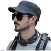 Pyrafox Cappelli militari da uomo 56-63CM XXL impermeabili da donna cappelli da sole militari laterali in rete, Grigio, XL/XXL