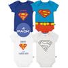 soxo DC Comics Superman Body Neonato 0-6 Mesi - Regalo Nascita 62-92 | scelta bimba e bimbo, baby shower originale, stile per maschio, regali creativi originali, corredo neonata pratico
