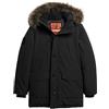 Superdry Chaqueta Parka Giacca, Nero Corvino, XL Uomo