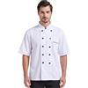 Nanxson Giacca da Cuoco Uomo Doppiopetto, Maniche Corte e Lunghe | Uniforme Leggera da Chef, Giacca Bianca da Cuoco per Ristoranti, Bracerie e Buffet di Hotel