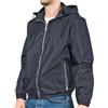 PERLETTI Giacca a Vento Donna Uomo Impermeabile - Giubbino Antivento Antipioggia Ultra Leggero con Cappuccio e Tasche - Giacca Sportiva Viaggio Unisex Outdoor Ripiegabile con Custodia (Blu, L)