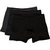 RAGNO Confezione 3 Boxer Uomo bio Cotton Stretch Elastico ricoperto artcolo U547BZ Boxer Confort E Fitting, 900T Assort. Tripack Nero/Blu/Grigio, 6 - SESTA