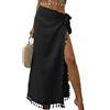 TBSCWYF Pareo Mare Donna Beach Wrap Sarong Lungo da Spiaggia Chiffon Tinta Unita Multiuso Bikini Cover Up Costume da Bagno Coprire Copricostumi Abito da Spiaggia Hawaiano