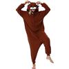 Simzoo Pigiama Intero Animali Unisex Kigurumi Adulto Carnevale Onesie Cosplay Halloween Costume per Donna Uomo Sleepwear
