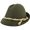 Melegari Faustmann Cappello Tirolese Sepplhut Eibsee | Cappello da Montagna | Cappello Alpino | Uomo Donna | Estate/Inverno (Verde, 60)