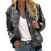 Generico Giubbotto Primaverile Donna Bomber Donna Primavera Giubbini Giacca A Vento Abbigliamento Moto Pelle Giacconi Primaverili Bambina Cento Grammi Elegante Invernale Di Jeans Uomo Casual Giacchetto Da