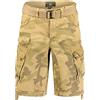 Geographical Norway Cargo Bermuda shorts for men - Summer shorts - Brandiing- Production (Small, Camo Beige), Camo Beige, S