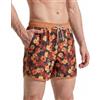 maamgic Costume Uomo Mare Corto Vintage Asciugatura Rapida Costume da Bagno Idrorepellente Pantaloncini Corto Swim Trunks con Fodera Rete e 3 Tasche Margherite Multicolore L