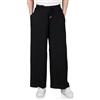 DENIMFY Palazzo - Pantaloni estivi da donna a 3/4 Culotte DFBrenda, a vita alta, a gamba larga, in tessuto, lunghezza alla caviglia, vita elasticizzata, tasche tinta unita, nero, verde, beige, blu, S