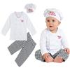 MOMBEBE COSLAND Set di Vestiti Chef Bambino Completo Abbigliamento Set 3 Pezzi 0-4 Anni