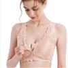 MIDILI Reggiseno for Mastectomia con Cerniera Frontale con Tasche Reggiseno Post-operatorio da Donna Reggiseno Quotidiano Bralette in Pizzo Senza Fili da Donna (Color : Beige, Size : XL/X-Large)