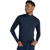 LAPASA Maglia Termica da Uomo con Collo Alto Finto in Micropile - Abbigliamento Termico Traspirante Maniche Lunghe Fodera in Pile Strato Base M102/M123/M132 Blu Navy (Leggero) XL