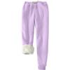Generic Pantaloni da jogging in pile da donna foderati in sherpa taglie forti pantaloni della tuta termici invernali spessi e caldi pantaloni casual da palestra allenamento atletico pantaloni da jogging con