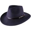 Classic Italy - Cappello Fedora Feltro Ripiegabile Idrorepellente Tesa Larga Classic Wide Fedora