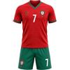 Ataviko Completo Calcio Mondiali 2026, Portogallo Numero 7. Maglia Adulto, Bambino in Tessuto Tecnico Sportivo, Leggero e Traspirante, Fan Shirt