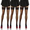 sesto senso 3 Paia Calze Autoreggenti Pizzo con Silicone 20 DEN Donna Sexy Lingerie