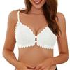 SHEKINI Reggiseni da Donna in Pizzo Senza Ferretto Reggiseni Imbottiti Staccabili Tracolla Non Removibile Reggiseno a Triangolo Reggiseno Comodo 2 Ganci
