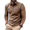 Volemo Polo Uomo Manica Lunga Casual Maglietta Poloshirt Colori Contrastanti Top