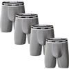 Nuofengkudu Lunghi Modal Mutande Senza Cuciture Boxer Aderenti Anti Sfregamento Taglie Forti Traspirante Rigonfiamento Confort Sportivo Underwear Underpants