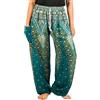 Lofbaz Donna Pavone 1 Coulisse Harem Boho Pantaloni Verdure Verde 2XL