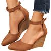 Kobilee Sandali Chiusi Davanti Donna Elegante con Tacco 2023 Lacci Espadrillas Casual Chiuse Platform Scarpe Alta Plateau Sandalo Comodi Estive Sandali con Zeppa