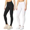 Merry Style 2Pack Leggings Lunghi Donna MS10-198 (Nero/Bianco, L)